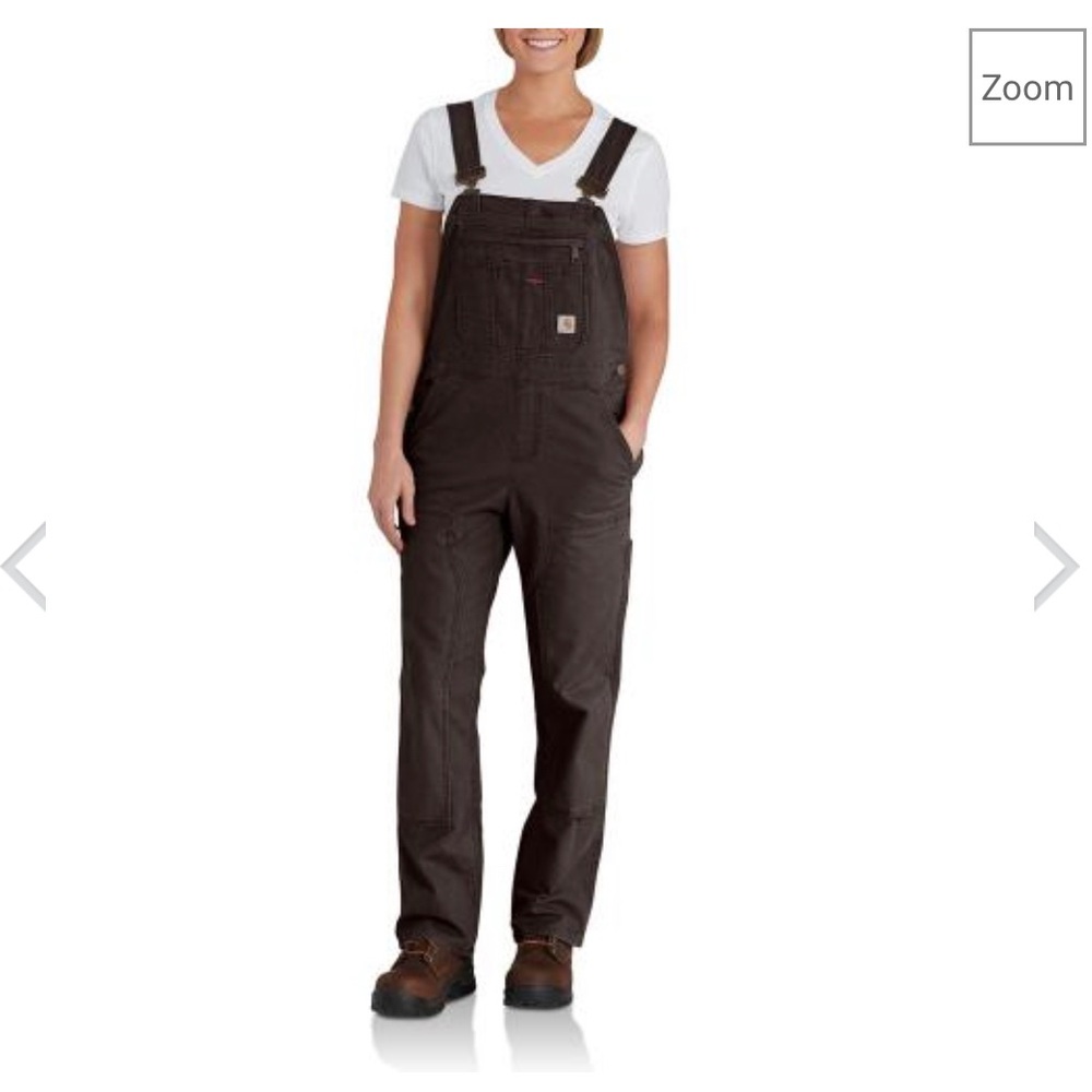 Carhartt Women's Rugged Flex® Loose Fit Canvas Bib Overall - Unlined